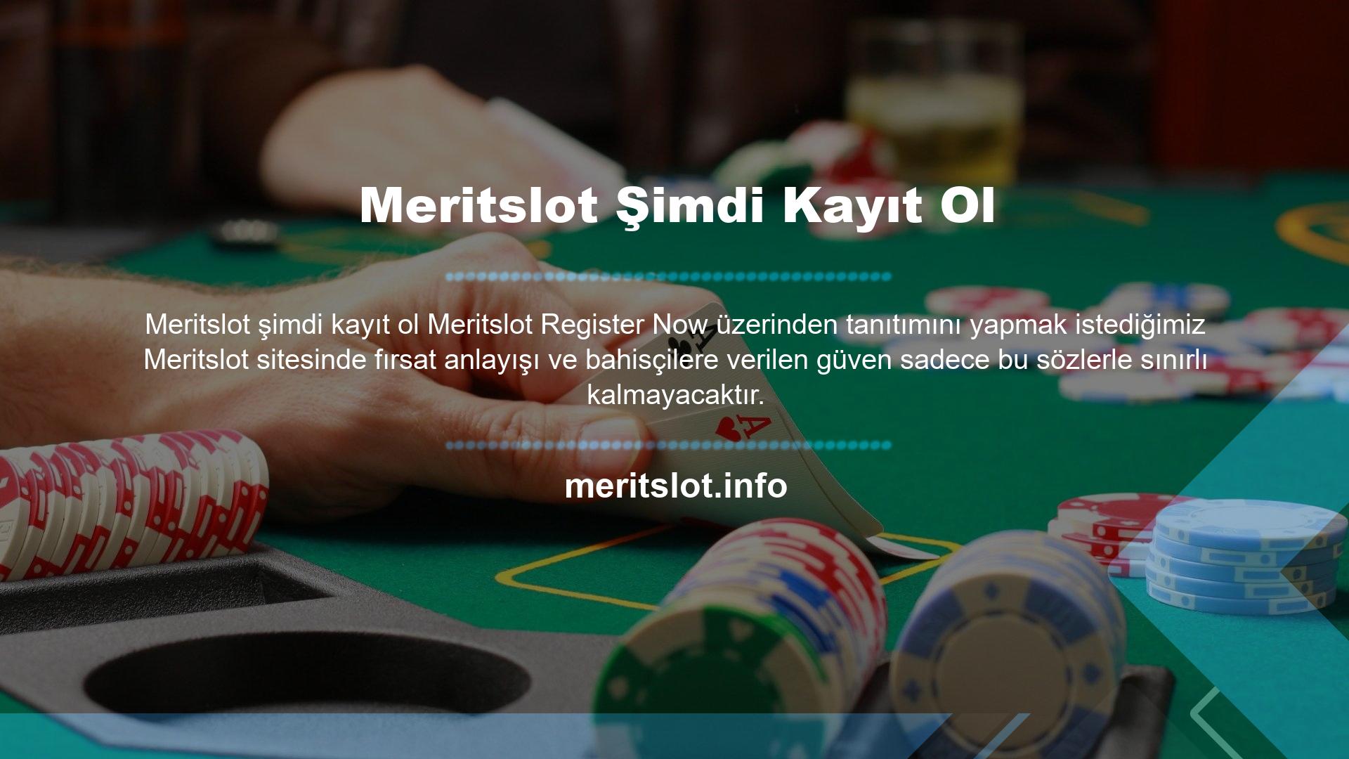 Meritslot, Türk sunucularında aktif bahis hizmetleri sunmakta ve uzun yıllardır dünya çapında faaliyet göstermektedir